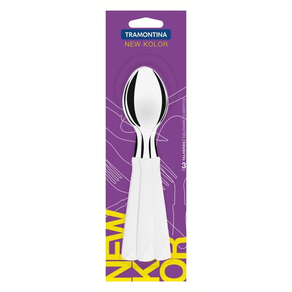 CUCHARA TRAMONTINA 23163/380 NEW KOLOR BLANCO 3PZ