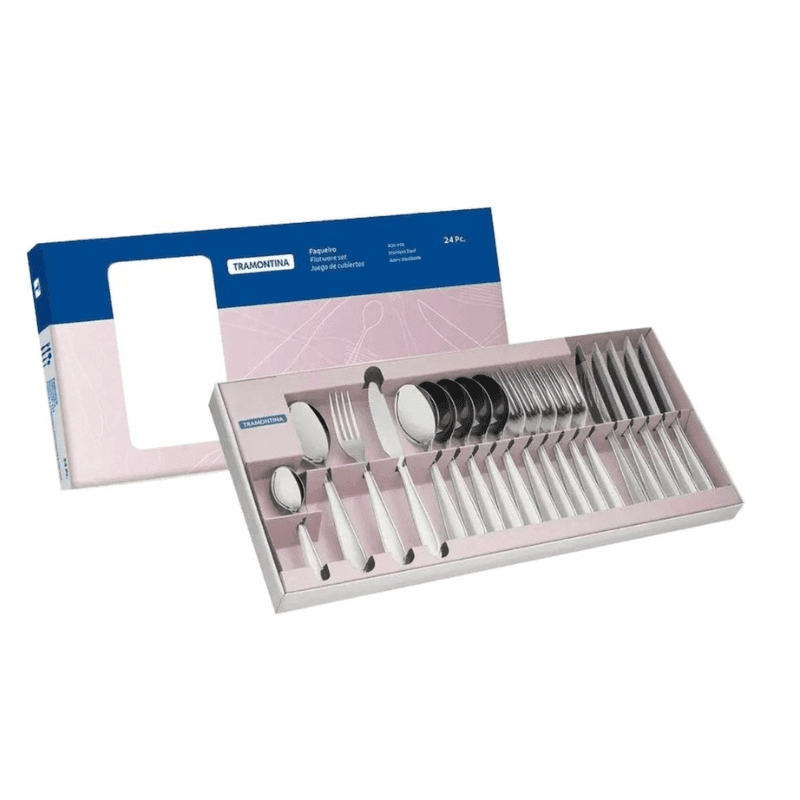 JUEGO DE CUBIERTOS TRAMONTINA 24-36-42-60-91 PZA LAGUNA 66906